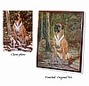  18 x24 custom portrait with background on wood