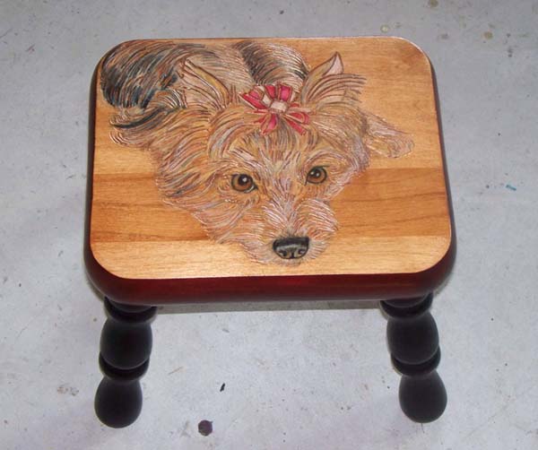 carved foot stool