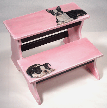 pink boston terriers